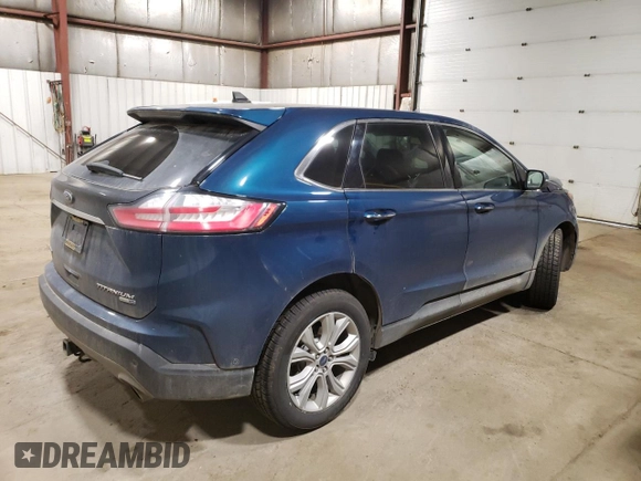 2020 Ford Edge Titanium with VIN 2FMPK4K95LBB52172, listed as a Copart auction lot 60884295 with 67,554 mi miles and Salvage title. Bid and sale history available at DreamBid. Image 3.