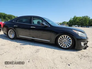 2016 Hyundai Equus Signature with VIN KMHGH4JH3GU102443, listed as a Copart auction lot 65938425 with 45,899 mi miles and Salvage title. Bid and sale history available at DreamBid. Image 4.