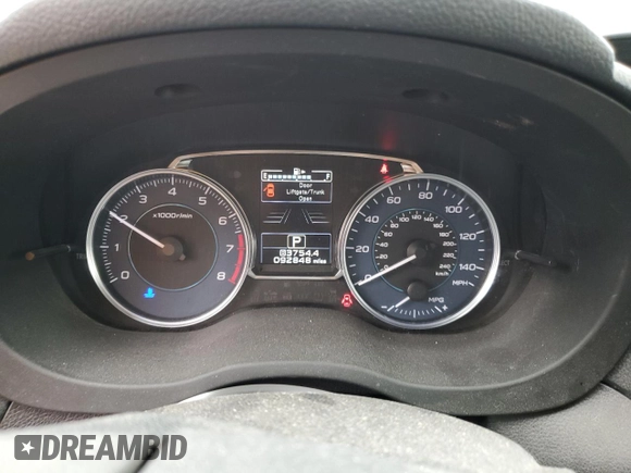 2017 Subaru Crosstrek Premium with VIN JF2GPADC2HH247636, listed as a Copart auction lot 58178895 with 92,848 mi miles and Salvage title. Bid and sale history available at DreamBid. Image 9.