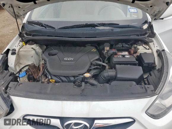 2012 Hyundai Accent GLS with VIN KMHCU4AEXCU069242, listed as a Copart auction lot 61475315 with 136,591 mi miles and Salvage title. Bid and sale history available at DreamBid. Image 11.