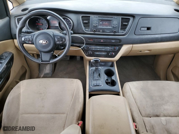 2015 Kia Sedona LX with VIN KNDMB5C10F6066051, listed as a Copart auction lot 49844445 with NaN miles and Clean Title. Bid and sale history available at carsss.com. Image 8.
