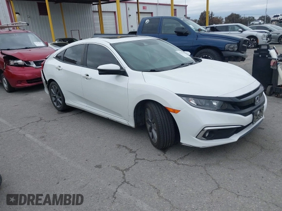 2019 Honda Civic Sedan EX with VIN JHMFC1F36KX006385, listed as a IAAI auction lot 41758211 with 89,666 mi miles. Bid and sale history available at carsss.com. Image 1.