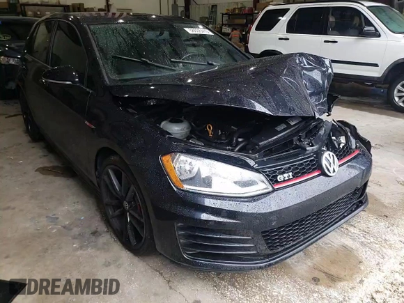 2017 Volkswagen GTI S with VIN 3VW4T7AU6HM015322, listed as a Copart auction lot 58606415 with 104,316 mi miles and Salvage title. Bid and sale history available at DreamBid. Image 14.