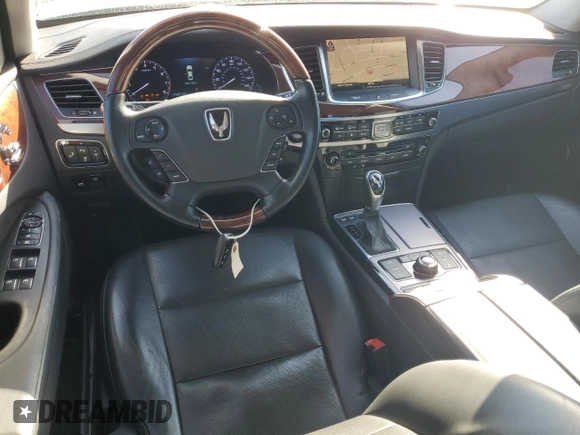 2015 Hyundai Equus Ultimate with VIN KMHGH4JH4FU094223, listed as a Copart auction lot 80720744 with 57,957 mi miles and Salvage title. Bid and sale history available at DreamBid. Image 8.