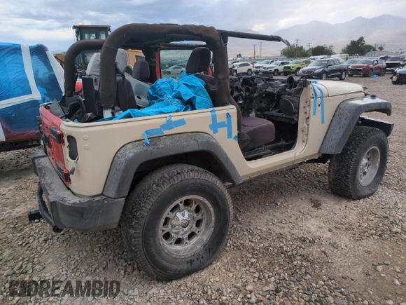 2013 Jeep Wrangler Sahara with VIN 1C4AJWBG9DL560781, listed as a Copart auction lot 61980265 with 86,436 mi miles and Salvage title. Bid and sale history available at DreamBid. Image 3.
