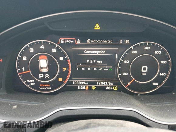 2018 Audi Q7 Premium Plus with VIN WA1LAAF77JD028791, listed as a Copart auction lot 48821825 with 103,999 mi miles and Non Repairable. Bid and sale history available at carsss.com. Image 9.