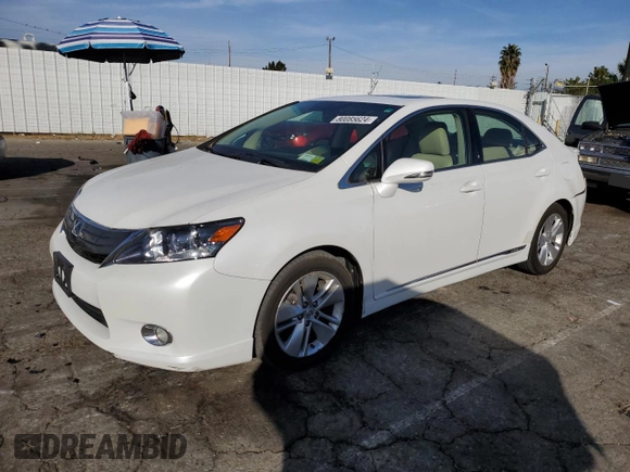 2012 Lexus HS with VIN JTHBB1BA5C2049085, listed as a Copart auction lot 80085624 with 130,558 mi miles and Salvage Title. Bid and sale history available at carsss.com. Image 1.