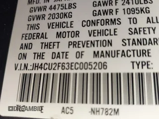 2014 Acura TSX Technology with VIN JH4CU2F63EC005206, listed as a IAAI auction lot 41307677 with 134,608 mi miles and . Bid and sale history available at DreamBid. Image 9.