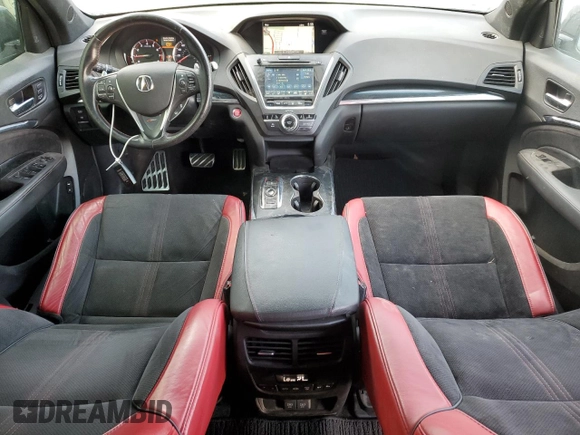 2019 Acura MDX Technology with VIN 5J8YD4H09KL000052, listed as a Copart auction lot 51593225 with 64,457 mi miles and Salvage title. Bid and sale history available at DreamBid. Image 8.