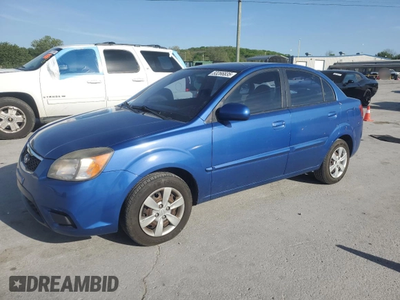2010 Kia Rio LX with VIN KNADH4A35A6635429, listed as a Copart auction lot 53266835 with 110,615 mi miles and Salvage Title. Bid and sale history available at carsss.com. Image 1.