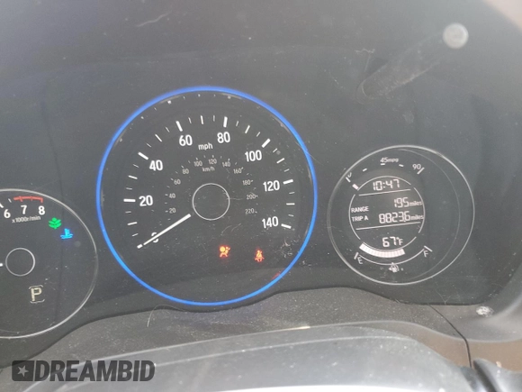 2017 Honda HR-V LX with VIN 3CZRU6H3XHG707329, listed as a Copart auction lot 48819235 with Not Provided miles and Salvage Title. Bid and sale history available at DreamBid. Image 9.
