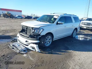 2019 Ford Expedition Max Platinum with VIN 1FMJK1MT4KEA53312, listed as a IAAI auction lot 41035899 with 87,484 mi miles and . Bid and sale history available at DreamBid. Image 2.