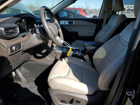 2020 Ford Explorer Platinum with VIN 1FM5K8HCXLGA26156, listed as a Copart auction lot 88987085 with 21,261 mi miles and Salvage Title. Bid and sale history available at carsss.com. Image 7.
