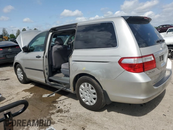 2007 Honda Odyssey LX z VIN 5FNRL382X7B084104, wystawiony jako Copart lot #57399625 z przebiegiem 213 134 mil mil oraz Szkoda całkowita • Salvage title. Historia ofert i sprzedaży dostępna na DreamBid. Obrazek 2.