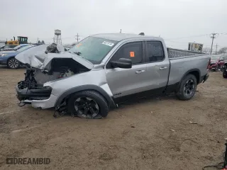 2019 Ram 1500 Rebel with VIN 1C6SRFET6KN841340, listed as a Copart auction lot 86519134 with 74,013 mi miles and Salvage Title. Bid and sale history available at carsss.com. Image 1.