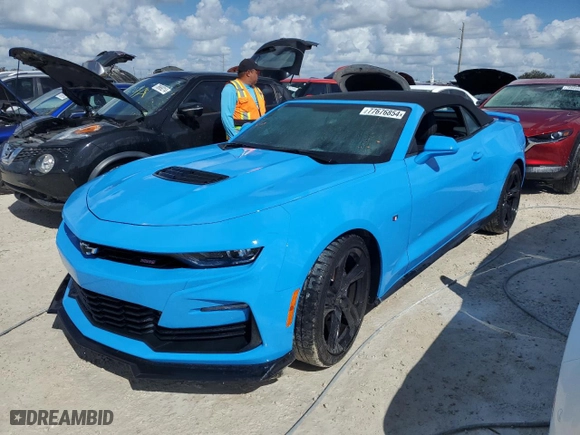2022 Chevrolet Camaro LT1 with VIN 1G1FF3D79N0128710, listed as a Copart auction lot 77676854 with 0 mi miles and Non Repairable. Bid and sale history available at carsss.com. Image 1.