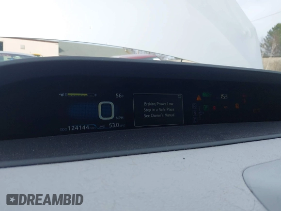 2016 Toyota Prius Two with VIN JTDKBRFUXG3023523, listed as a IAAI auction lot 41757143 with 124,144 mi miles. Bid and sale history available at carsss.com. Image 7.