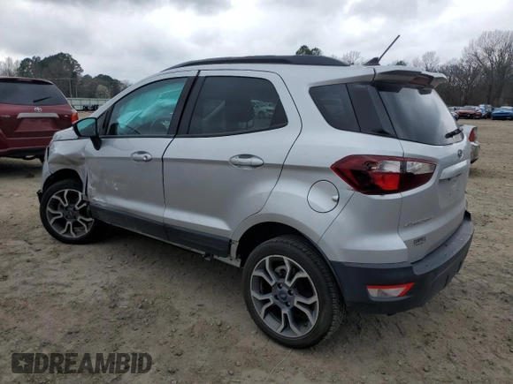 2020 Ford EcoSport SES z VIN MAJ6S3JL1LC368582, wystawiony jako Copart lot #45198694 z przebiegiem 53 863 mil mil oraz Szkoda całkowita • Salvage title. Historia ofert i sprzedaży dostępna na DreamBid. Obrazek 2.