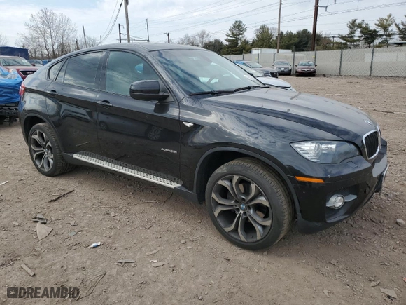2011 BMW X6 35i with VIN 5UXFG2C55BLX06454, listed as a Copart auction lot 47657445 with 145,210 mi miles and Salvage Title. Bid and sale history available at carsss.com. Image 4.