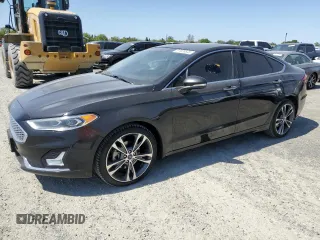 2019 Ford Fusion Titanium with VIN 3FA6P0D94KR205165, listed as a Copart auction lot 51829545 with 119,692 mi miles and Clean Title. Bid and sale history available at carsss.com. Image 1.