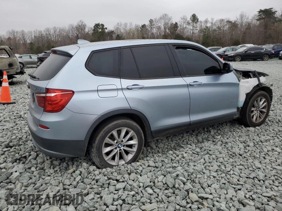 2013 BMW X3 xDrive28i with VIN 5UXWX9C50D0A12772, listed as a Copart auction lot 46727065 with 151,749 mi miles and Salvage Title. Bid and sale history available at carsss.com. Image 3.