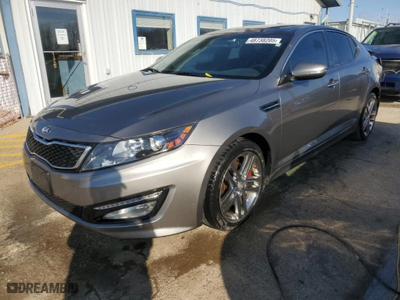 2013 Kia Optima SX with VIN 5XXGR4A61DG162710, listed as a Copart auction lot 48738205 with 145,677 mi miles and Salvage Title. Bid and sale history available at carsss.com. Image 1.