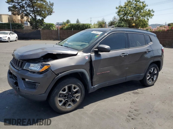 2017 Jeep Compass Trailhawk with VIN 3C4NJDDB8HT674627, listed as a Copart auction lot 59790325 with 66,349 mi miles and Salvage title. Bid and sale history available at DreamBid. Image 1.
