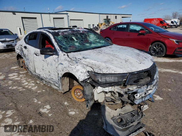2019 Acura TLX w/A-Spec Pkg with VIN 19UUB2F65KA009682, listed as a Copart auction lot 44490575 with 0 mi miles and Non Repairable. Bid and sale history available at carsss.com. Image 4.