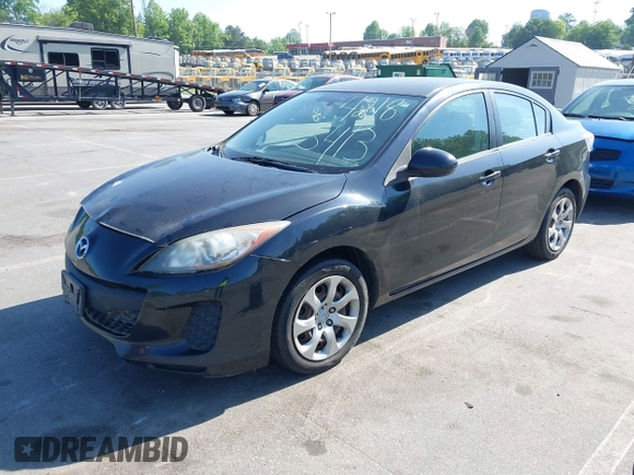 2013 Mazda 3 i SV with VIN JM1BL1TG9D1811438, listed as a IAAI auction lot 42185413 with 182,261 mi miles. Bid and sale history available at carsss.com. Image 2.