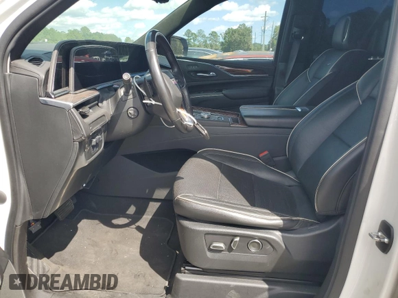 2021 Cadillac Escalade z VIN 1GYS3KKL5MR228333, wystawiony jako Copart lot #71914694 z przebiegiem Nie podano mil oraz Szkoda całkowita • Salvage title. Historia ofert i sprzedaży dostępna na DreamBid. Obrazek 7.
