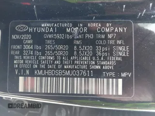 2021 Genesis GV80 с VIN KMUHBDSB5MU037611, выставлен на аукционе IAAI как лот 42290542 с пробегом 67 141 миль миль и . История ставок и продаж доступна на DreamBid. Изображение 9.