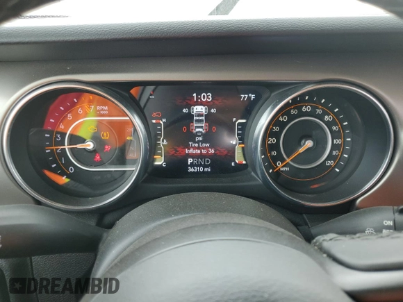 2021 Jeep Wrangler Sport S с VIN 1C4HJXAG7MW542333, выставлен на аукционе Copart как лот 53243665 с пробегом 36 310 миль миль и Списание • Salvage title. История ставок и продаж доступна на DreamBid. Изображение 9.