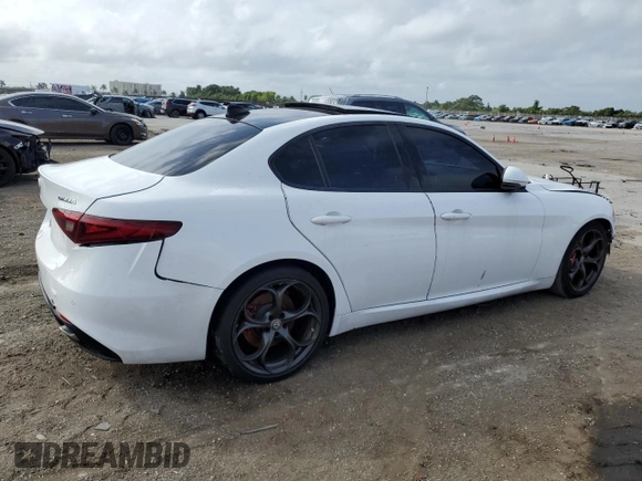 2018 Alfa Romeo Giulia Ti Sport with VIN ZARFAECN8J7567812, listed as a Copart auction lot 79653434 with 99,798 mi miles and Clean Title. Bid and sale history available at carsss.com. Image 3.