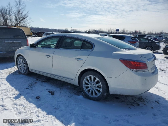 2013 Buick LaCrosse Premium 1 with VIN 1G4GF5E34DF258906, listed as a Copart auction lot 46043945 with 117,528 mi miles and Salvage Title. Bid and sale history available at carsss.com. Image 2.