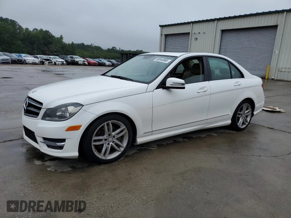 2014 Mercedes-Benz C 250 Sport with VIN WDDGF4HB3EA934865, listed as a Copart auction lot 58044965 with 127,958 mi miles and Salvage title. Bid and sale history available at DreamBid. Image 1.