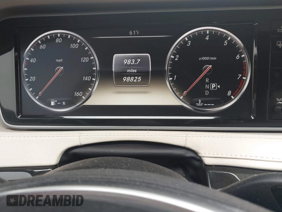 2014 Mercedes-Benz S-Class S 550 with VIN WDDUG8CB0EA054320, listed as a IAAI auction lot 41878661 with 98,825 mi miles. Bid and sale history available at carsss.com. Image 7.