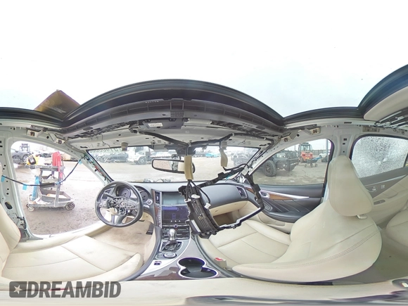 2014 Infiniti Q50 Premium with VIN JN1BV7AR9EM689488, listed as a Copart auction lot 51466605 with Not Provided miles and Salvage Title. Bid and sale history available at DreamBid. Image 12.