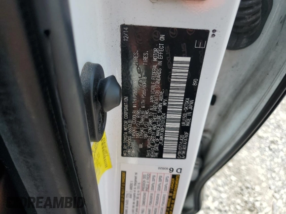 2015 Lexus GX 460 with VIN JTJBM7FX8F5101824, listed as a Copart auction lot 58498965 with 188,070 mi miles and Salvage title. Bid and sale history available at DreamBid. Image 13.