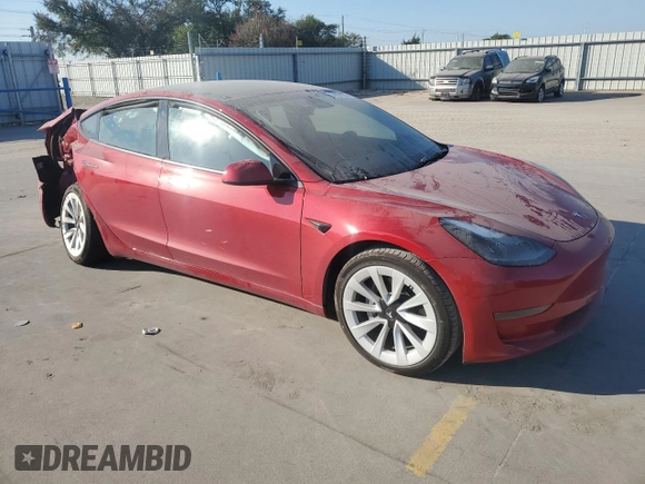 2023 Tesla Model 3 with VIN 5YJ3E1EA1PF468434, listed as a Copart auction lot 74127924 with Not provided miles and Salvage title. Bid and sale history available at DreamBid. Image 4.