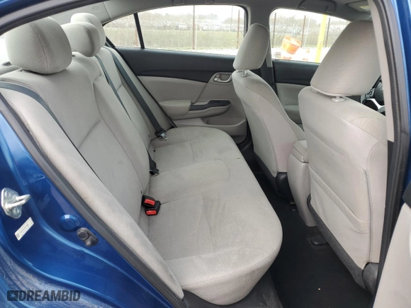 2013 Honda Civic Sdn LX with VIN 19XFB2F51DE079601, listed as a Copart auction lot 49495795 with 177,386 mi miles and Salvage Title. Bid and sale history available at carsss.com. Image 10.