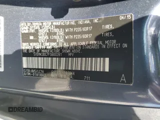 2015 Toyota Sienna XLE с VIN 5TDYK3DC7FS600281, выставлен на аукционе Copart как лот 53738065 с пробегом 91 207 миль миль и Списание • Salvage title. История ставок и продаж доступна на DreamBid. Изображение 13.