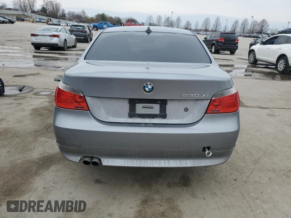 2007 BMW 5 Series 530xi with VIN WBANF73567CU26463, listed as a Copart auction lot 47670845 with 168,965 mi miles and Salvage Title. Bid and sale history available at carsss.com. Image 6.