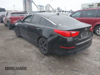 2014 Kia Optima LX with VIN 5XXGM4A73EG280685, listed as a IAAI auction lot 41190691 with 153,957 mi miles. Bid and sale history available at carsss.com. Image 3.