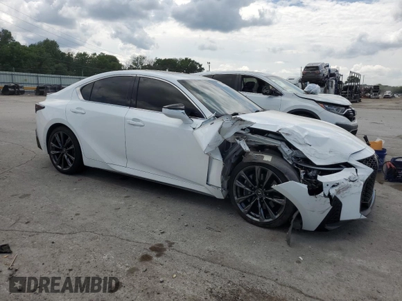 2021 Lexus IS 350 F Sport with VIN JTHGZ1B23M5039200, listed as a Copart auction lot 59608635 with 69,812 mi miles and Salvage title. Bid and sale history available at DreamBid. Image 4.