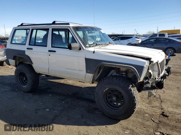 1996 Jeep Cherokee Sport with VIN 1J4FJ68S7TL325967, listed as a Copart auction lot 43654245 with 204,182 mi miles and Salvage Title. Bid and sale history available at carsss.com. Image 4.