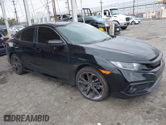 2020 Honda Civic Sedan Sport with VIN 2HGFC2F82LH592254, listed as a IAAI auction lot 41903524 with 69,221 mi miles. Bid and sale history available at carsss.com. Image 1.