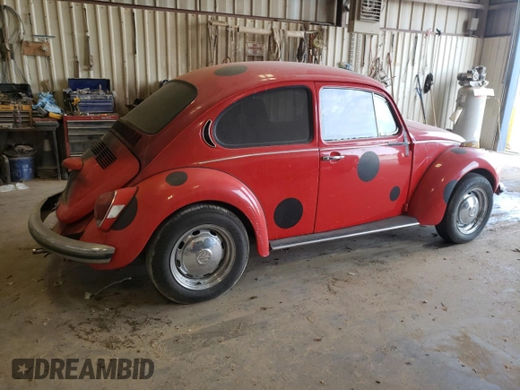 1972 Volkswagen Beetle with VIN 1122298570, listed as a Copart auction lot 78377084 with 1,150 mi miles and Salvage Title. Bid and sale history available at DreamBid. Image 3.