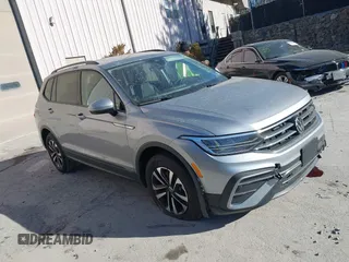 2024 Volkswagen Tiguan S with VIN 3VVFB7AX3RM045163, listed as a IAAI auction lot 41280613 with 7,705 mi miles and . Bid and sale history available at DreamBid. Image 1.