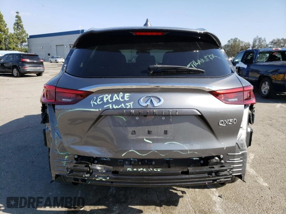 2019 Infiniti QX50 LUXE with VIN 3PCAJ5M15KF147372, listed as a Copart auction lot 37778563 with 12,450 mi miles. Bid and sale history available at carsss.com. Image 6.