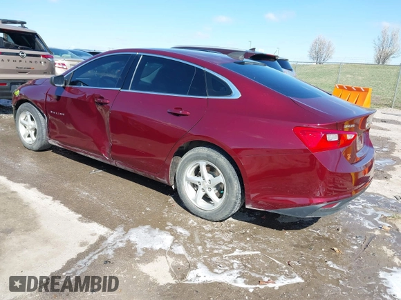 2016 Chevrolet Malibu LS z VIN 1G1ZB5ST0GF220793, wystawiony jako IAAI lot #41813458 z przebiegiem 83 315 mil mil oraz . Historia ofert i sprzedaży dostępna na DreamBid. Obrazek 3.